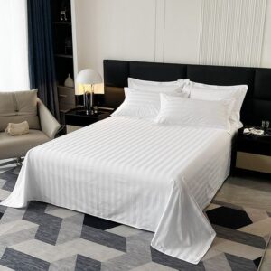 King Size White Cotton Bedsheet – 100% Premium Quality Bedding UK